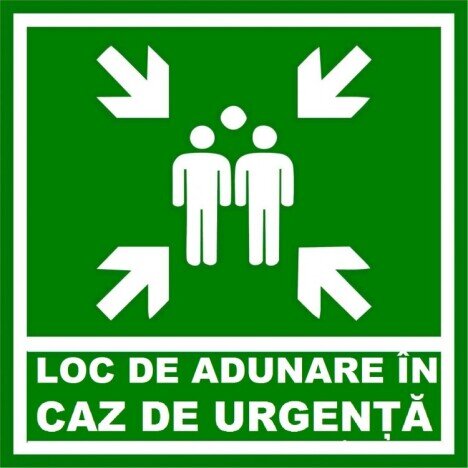 Placuta loc de adunare in caz de urgenta